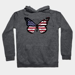 United States of America Monarch Butterfly Flag of America To Celebrate National Independence of US Hoodie